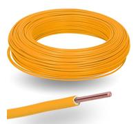Kalitec 100m Câble H07V-U 1 x 1,5 mm² Orange - Fil Rigide Monoconducteur
