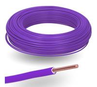 Kalitec 100m Câble H07V-U 1 x 1,5 mm² Violet - Fil Simple Rigide en PVC