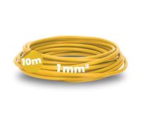 Kalitec 10m Câble de Câblage H05V-K 1 mm² Jaune - Fil de Cuivre Flexible | Fil monobrin souple en PVC à brin fin, idéal pour armoire électrique, installation sous plâtre et machines industrielles.