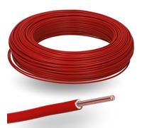 Kalitec 10m H07V-U 1.5 mm² Rouge - Câble Unipolaire Rigide en Cuivre PVC