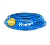 Kalitec 2m Câble H07V-K 10 mm² Bleu - Fil Souple de Câblage - Toron Cuivre