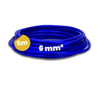 Kalitec 5 m Câble H07V-K 6 mm² Bleu Outremer - Fil de Commutation Flexible | Câblage monofil à fil fin pour armoire électrique, système de distribution et machine, isolation PVC certifiée HAR