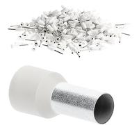 Kalitec 500x Embouts de Câble Isolés 0,75 mm², 12 mm, Blanc, Cuivre Étamé | Manchons AWG 18 certifiés UL pour électriciens. Idéals pour câbles d'alimentation, moteurs et haut-parleurs via sertissage.