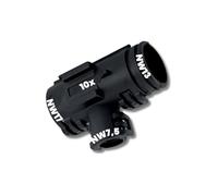 Kalitec 9806100 Lot de 10 distributeurs en T forme B NW 17-7,5-13 Noir I Répartiteur de tuyau ondulé en polyamide 66 I Dérivation I Réutilisable I Système à clic I Répartition des câbles I Répartiteur