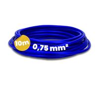 Kalitec Câble de câblage H05V-K 0,75 mm² - 10 m - Bleu outremer - Câble flexible - Fil simple en PVC - Toron 0,75 mm² - Câblage fin - Câble unique - Câble unifié - Fil de câblage