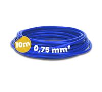 Kalitec Câble de câblage H05V-K 0,75 mm² - Bleu foncé - 10 m - Flexible - En PVC - Toron simple - Toron 0,75 mm² - Câblage à fil fin - Câble unique - Fil de commutation