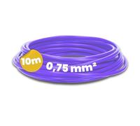 Kalitec Câble de câblage H05V-K 0,75 mm² - Violet - 10 m - Flexible - En PVC - Toron 0,75 mm² - Câblage à fil fin - Câble unique - Câble monofilaire - Ignifugé
