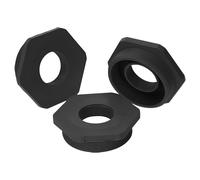 Kalitec G6633210 Lot de 3 réductions M63/M32 en plastique noir I Réducteur presse-étoupe hexagonal I Filetage intérieur M32 I Filetage extérieur M63 I IP68