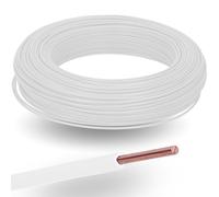 Kalitec H07V-U 1 x 1,5 mm² Blanc Fil Simple PVC 450/750 V Câble Câblage | Fil rigide ignifuge pour machines et luminaires, 10 m de longueur, résistant aux flammes et aux basses températures