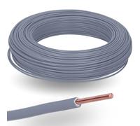 Kalitec H07V-U 1 x 2,5 mm² Gris I Fil simple en PVC ignifuge 2,5 mm² Toron rigide en cuivre I 450/750 V I Câble de câblage monofil pour câblage interne des machines et luminaires