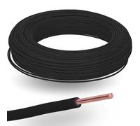 Kalitec H07V-U 1 x 2,5 mm² noir I Fil simple en PVC ignifuge 2,5 mm² toron rigide en cuivre I 450/750 V I Câble de câblage monofil pour câblage interne des machines et luminaires