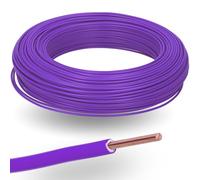 Kalitec H07V-U 1 x 2,5 mm² Violet I Fil simple en PVC ignifuge 2,5 mm² Toron rigide en cuivre I 450/750 V I Câble de câblage monofil pour câblage interne des machines et luminaires