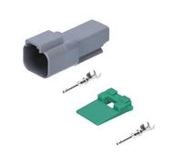 Kalitec KALI-1202-P DEUTSCH DT Lot de connecteurs 2 broches pour moto, voiture I Boîtier gris étanche IP 68 I AWG 18-14 I Plage de température -55 - +125 °C I Section de conducteur 0,75-2 mm²