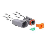 Kalitec KALI-1204 DEUTSCH DT Lot de connecteurs 4 broches I Étanche IP68 I Prise allemande pour moto, voiture I Plage de température de -55 à +125 °C I Section de conducteur 0,75-2 mm²