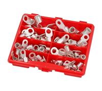 Kalitec KALI-1571 Boîte d'assortiment de cosses à sertir 25-50 mm² I Isolation en PVC I Décharge de traction 150 N I Matériau de contact cuivre I Connecteur à vis M8 I Contenu du lot de 200