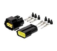 Kalitec KALI-2103 Econoseal J Kit 3 broches 0,5-1,5 mm² I Prise allume-cigare 12 V I étanche IP67 I Connecteur de câble rectangulaire pour voiture I Matériau du boîtier PBT I Sortie de câble 180° I