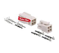 Kalitec KALI-2404 Set de Connecteurs Mini-Fit Jr. 4 Pôles Nylon AWG 24-18 | Connecteur de câble robuste 13 A 600 V pour automobile, modélisme, éclairage LED RGB et ventilateurs de PC