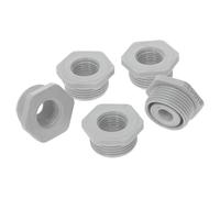 Kalitec Lot de 5 Réductions PG13,5 vers PG7 en Plastique Gris Clair IP68 | Adaptateur presse-étoupe hexagonal, plastique sans halogène renforcé fibre de verre, résistant de -30 °C à 120 °C