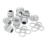 Kalitec PG36 Lot de 10 presse-étoupes en plastique 18,0-32,0 mm I Contre-écrou PG36 en plastique gris clair I Passe-câbles étanche I Kit de presse-étoupes PG36