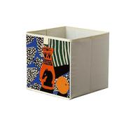 Kallax Boîtes de rangement rétro pliables en tissu Oxford pour rangement de jouets, boîtes de rangement cubiques 33 x 33 x 33 cm, paniers de rangement (Q, 36 L : 33 x 33 x 33 cm)