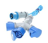 Kalle Blue Extreme Rallonge CEE avec 3 prises avec câble d'embrayage