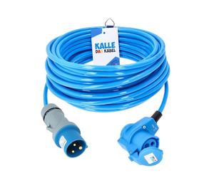KALLE DAS KABEL Rallonge CEE 230 V H07BQ-F 3G 2,5 mm² 5 m Câble entièrement pur de qualité supérieure avec raccord coudé pour industrie, construction, bateau, Womo Camping