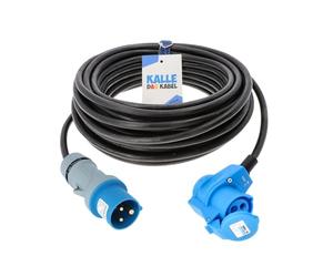 Kalle Das Kabel Rallonge CEE 230V Câble de camping pour camping-car - Câble Camping-CEE avec prise de camping et raccord angulaire H07RN-F 3G 2,5mm² 5 mètres