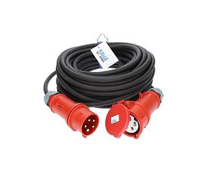 KALLE DAS KABEL Rallonge CEE 400V câble de courant de force câble haute tension 32A H07RN-F 5G 6,0mm² avec inverseur de phase 10 mètres
