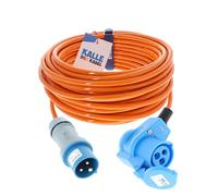 KALLE DAS KABEL Rallonge CEE Kalle Blue Signal - 2,5 mm² - Coudé - Pour industrie, construction, bateau, Womo, camping - 15 m