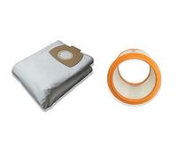 Kallefornia Lot de 5 sacs d'aspirateur K911 + 1 filtre lavable K704 pour Protool VCP 250 E VCP250E