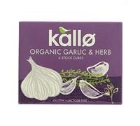 Kallo Lot de 15 cubes de bouillon d'ail et d'herbes 66 g