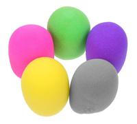 KALLORY 10 Pièces Bonnette Anti-vent en Mousse pour Microphone, Housse de Protection pour Microphone, Mousse Épaisse, Protection le Bruit, pour Salles de Conférence et Ktv