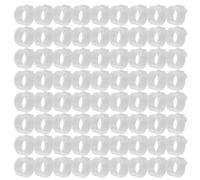 KALLORY 100 Anneaux de Pied pour Pigeons en Plastique Blanc Légers, Bagues D'identification à Clip, pour L'élevage Gestion Avicole, Pack de 100 Pièces