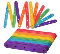 KALLORY 100 Pièces Bâtonnets de Glace en Bois Naturels, Résistants et Sûrs, pour Décoration Maison et Projets DIY en Classe, sans Risque de Casse ni Décoloration