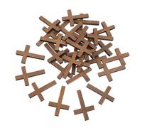 KALLORY 100 Pièces Porte-clés Croix en Bois de Poche Rustique, Pendentif Mini Croix de Prière Portative, Solide et Prêt pour Bijoux Diy, pour Étude Biblique et Présents de Pâques