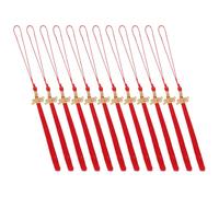 KALLORY 12 Pièces Pompon Décoratif de Remise de Diplôme Rouge 2026 en Polyester avec Breloque Commémorative et Fermoir Métal Sécurisé pour Chapeau de Doctorat Lors Saison de Remise de