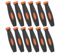 KALLORY 12pcs Poignées de Lime en Caoutchouc Noir Antidérapantes Faciles à Installer pour Outils de Travail du Bois et Réparations de Bureau
