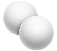 KALLORY 2 Pièces Boules De Mousse Creuses 20 Cm Boule De Mousse Demi-Sphère Blanche Pour Bricolage Artisanat Boules Rondes En Polystyrène Pour Fournitures D'art Et D'artisanat