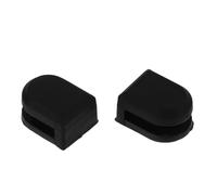 KALLORY 2 Pièces Coussin Anti-collision Épais en Silicone pour Platine Vinyle Noir, Amortissement des Vibrations Mécaniques et Protection les Chocs, Maintien Platine Stable