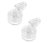 KALLORY 2 Pièces Crochet Solution de Stockage Polyvalente Murale en Plastique Ventouse Rotatif avec Structure Double Clip Élargie et Profonde pour Rangement de Moufles Cuisine et