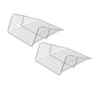 KALLORY 2 Pièces Filtre Crépine D'entrée D'égout en Acier Inoxydable Argenté Structure Détachable pour Drainage Amélioré, pour Garage et Temps Orageux