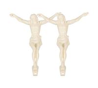KALLORY 2 Pièces Pendentifs Croix Jésus pour DIY Breloques et Bijoux Chrétiens Figurines Catholiques Décoration Maison Assemblage Facile et Personnalisé
