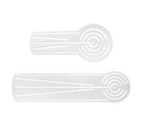 KALLORY 2 Pièces Règle de Dessin Mandala en Acrylique Guide Multi-angles Ergonomique, Outil Technique Fiable pour Projets Artistiques et Scolaires