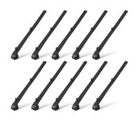 KALLORY 20 Clips Noirs en Plastique Abs pour Fixation de Filtre de Protection de Gouttière Crochets Droits, Installation Discrète et Support Ample pour Entretien