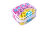 KALLORY 20 Pièces Bigoudis Auto-agrippants 20 Rouleaux Légers en Plastique pour Coiffure Rapide en Salon de Beauté ou Chez Soi Couleur Aléatoire