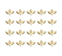 KALLORY 20 Pièces Pendentifs Feuilles en Cuivre Doré, Fabrication de Bijoux Diy, Forme Feuilles Lisses sans Bavure, Décoration Maison et Mariage