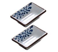 KALLORY 2pcs Assiettes à Épices Ménagères en Céramique Argentée, Faciles à Nettoyer et Compatibles Lave-vaisselle, Familles et Magasins Alimentaires