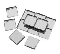 KALLORY 30 Godets Carrés Magnétiques en Fer Argenté Vides pour Palette de Maquillage Diy, Recharge Fard à Joues, pour Organisateur de Maquillage et Voyage