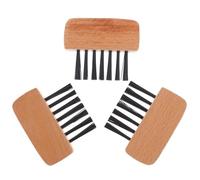 KALLORY 3pièces Brosse Bois pour Arbitre de Softball et Baseball Lot de Brosses Ergonomiques pour Nettoyage de Home Plate Poignée Confortable Bois Outil Professionnel pour Arbitres
