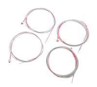 KALLORY 4 Pièces Cordes pour Basse Électrique et Réglages Minimisés en Acier 4 Cordes Couleur Rose Stabilité de Ton pour Concerts et Entretien de Guitare